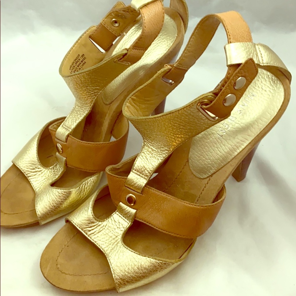 Nine West Leather T-Strap “ Snoop” Heel